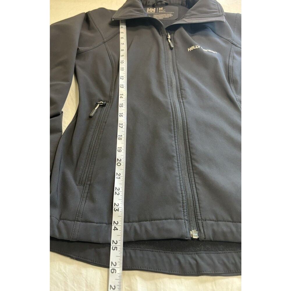 Helly Hansen Soft Shell Jacket Women’s Size M Black Mountain Hiking Logo Zipper - Picture 9 of 11